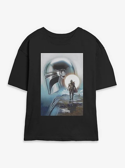 Star Wars: The Mandalorian And Grogu Profile Poster Womens Skimmer T-Shirt