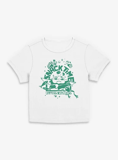 Star Wars The Mandalorian And Grogu Snack Time Always Hungry Women Baby T-Shirt