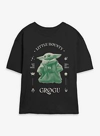 Star Wars: The Mandalorian And Grogu Little Bounty Profile Womens Skimmer T-Shirt