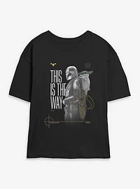 Star Wars: The Mandalorian And Grogu This Is Way & Profile Womens Skimmer T-Shirt