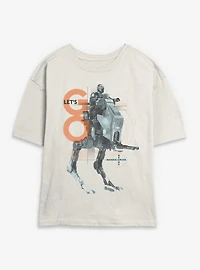 Star Wars: The Mandalorian And Grogu Let's Go & Womens Skimmer T-Shirt