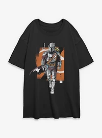 Star Wars: The Mandalorian And Grogu & Advancing Womens Oversized T-Shirt