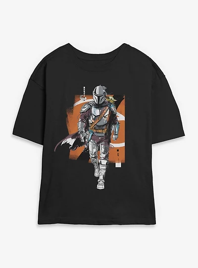 Star Wars: The Mandalorian And Grogu & Advancing Womens Skimmer T-Shirt