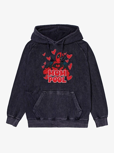 Marvel Deadpool Loves Mom Pool Mineral Wash Hoodie
