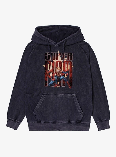 Marvel Captain Super Hero Mom Mineral Wash Hoodie