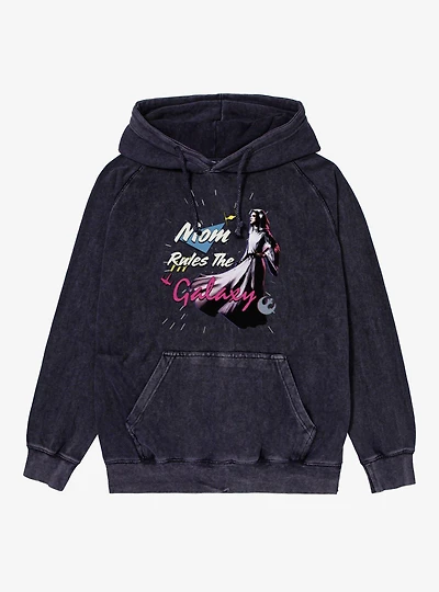 Star Wars Mom Rules The Galaxy Leia Mineral Wash Hoodie