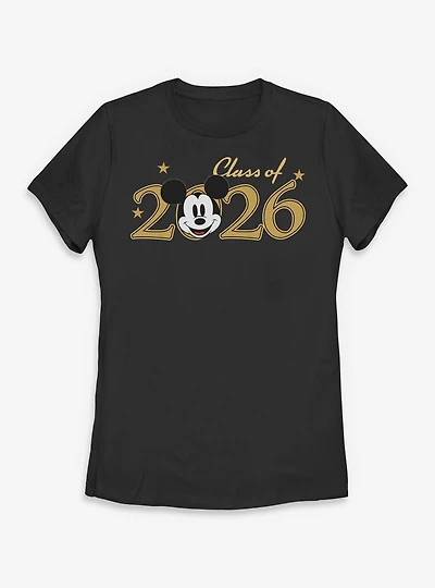 Disney Mickey Mouse Class Of 2026 Stars Womens T-Shirt