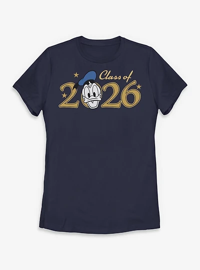 Disney Donald Duck Class Of 2026 Womens T-Shirt