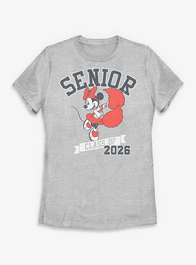 Disney Minnie Mouse Senior Class Of 2026 Womens T-Shirt
