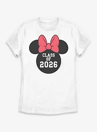 Disney Minnie Mouse Head Class Of 2026 Womens T-Shirt