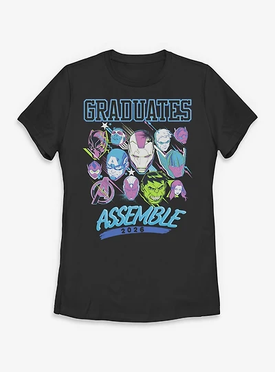 Marvel Avengers Graduates Assemble 2026 Womens T-Shirt