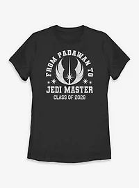 Star Wars Padawan To Jedi Master Class Of 2026 Womens T-Shirt