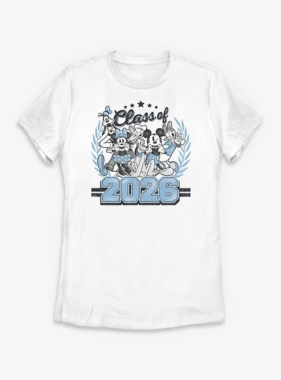 Disney Mickey Mouse & Friends Class Of 2026 Collegiate Womens T-Shirt