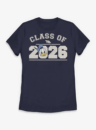 Disney Donald Duck Class Of 2026 Collegiate Womens T-Shirt