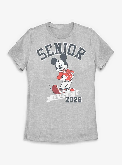 Disney Mickey Mouse Senior Class Of 2026 Womens T-Shirt
