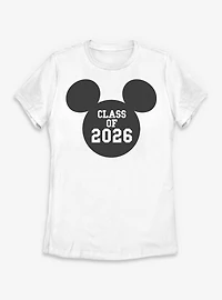 Disney Mickey Mouse Head Class Of 2026 Womens T-Shirt