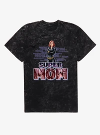 Marvel Black Widow Super Hero Mom Mineral Wash T-Shirt