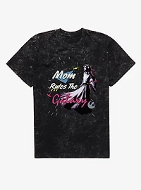 Star Wars Mom Rules The Galaxy Leia Mineral Wash T-Shirt
