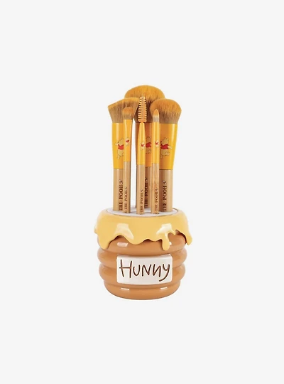 Disney Winnie the Pooh "HUNNY" 6-PC Makeup Brush Set with Holder