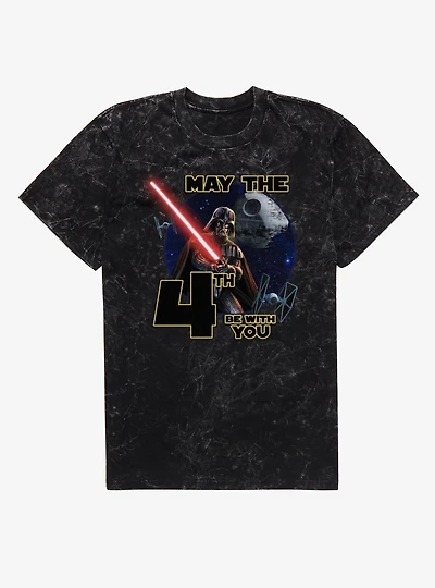 Star Wars May The 4th Be With You Darth Vader For Mineral Wash T-Shirt