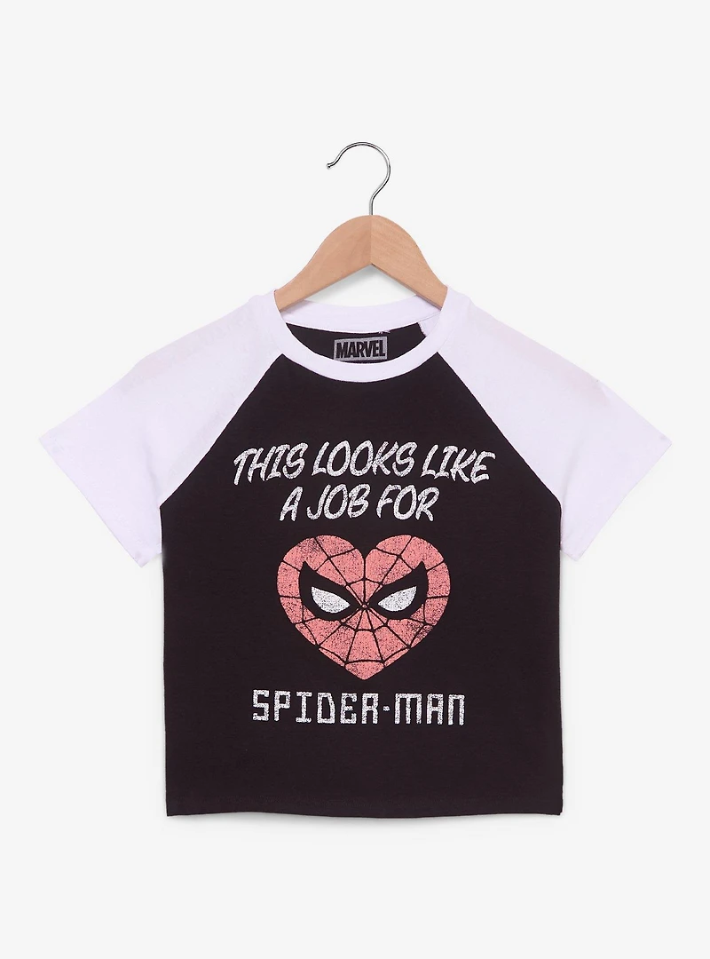 Marvel Spider-Man Job for Heart Women’s Ringer Baby Tee - BoxLunch Exclusive