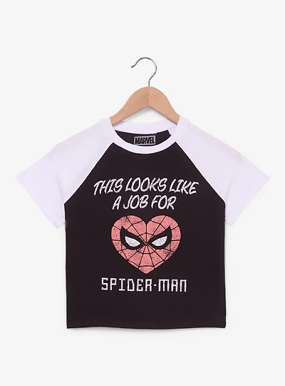 Marvel Spider-Man Job for Heart Women’s Ringer Baby Tee - BoxLunch Exclusive