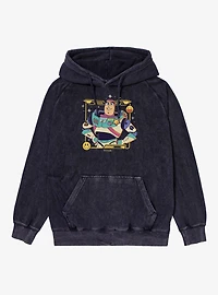 Disney Pixar Toy Story 5 Buzz Emoji Ranger Mineral Wash Hoodie