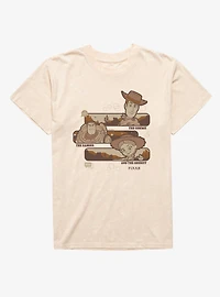 Disney Pixar Toy Story 5 Cowboy Ranger Sheriff Woody Buzz Jessie Mineral Wash T-Shirt