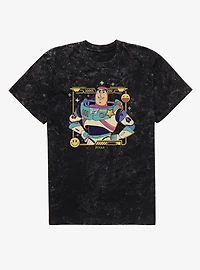 Disney Pixar Toy Story 5 Buzz Emoji Ranger Mineral Wash T-Shirt