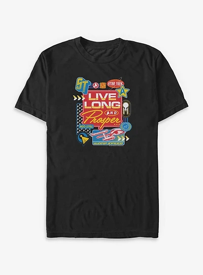 Star Trek: The Original Series Live Long and Prosper Badges Big & Tall T-Shirt