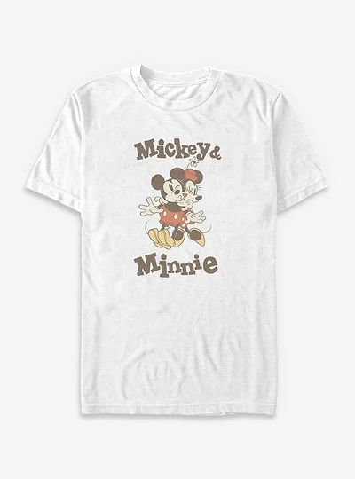 Disney Mickey Mouse & Minnie Retro Kiss Big Tall T-Shirt