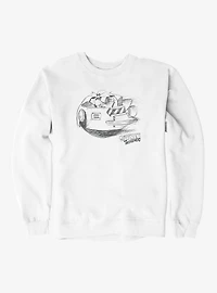 Sonic The Hedgehog Dr. Eggman Egg Mobile Artistic Sketch Sweatshirt