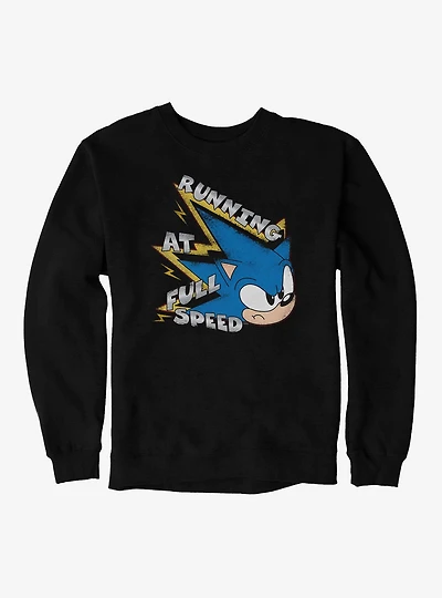 Sonic The Hedgehog Running At Full Speed Sweatshirt