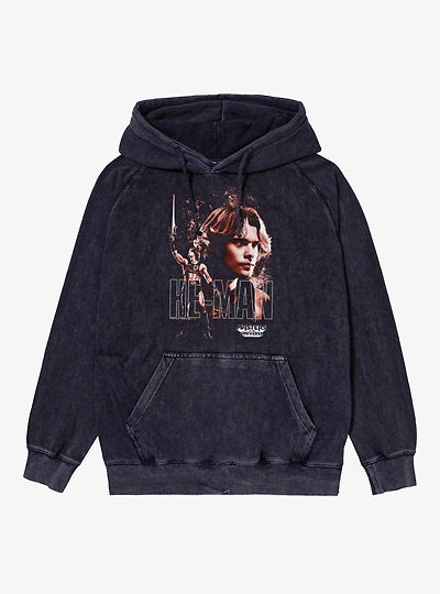 Masters Of The Universe He-Man Collage Mineral Wash Hoodie