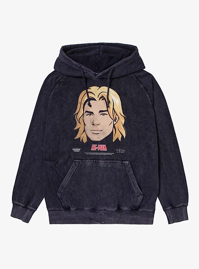 Masters Of The Universe He-Man Big Face Mineral Wash Hoodie