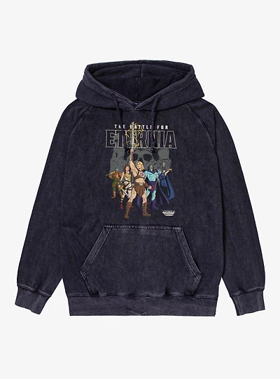 Masters Of The Universe Battle Eternia Group Shot Mineral Wash Hoodie