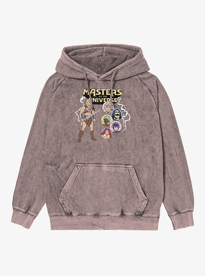 Masters Of The Universe He-Man And Character Bubbles Mineral Wash Hoodie