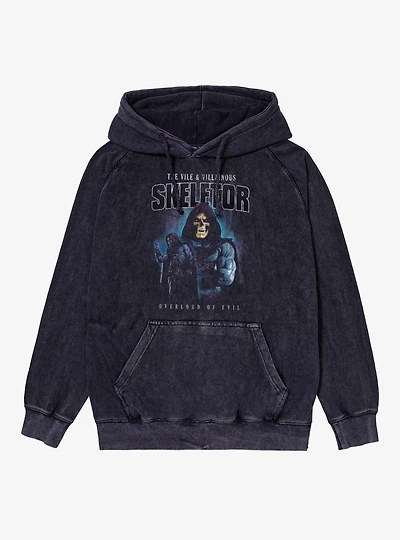 Masters Of The Universe Vile And Villanous Skeletor Overlord Evil Mineral Wash Hoodie