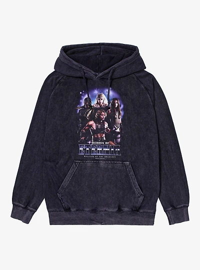 Masters Of The Universe Heroes Eternia Group Shot Mineral Wash Hoodie