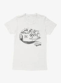 Sonic The Hedgehog Dr. Eggman Egg Mobile Artistic Sketch Womens T-Shirt