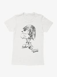 Sonic The Hedgehog Artistic Sketch Womens T-Shirt