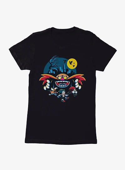 Sonic The Hedgehog Eggman Spooky Scary Halloween Womens T-Shirt