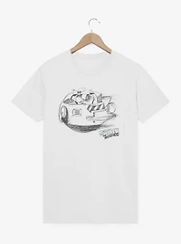 Sonic The Hedgehog Dr. Eggman Egg Mobile Artistic Sketch T-Shirt