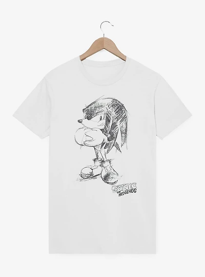 Sonic The Hedgehog Artistic Sketch T-Shirt
