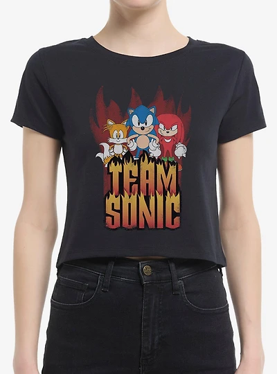 Sonic The Hedgehog Hedgy Metal Team Womens Baby T-Shirt