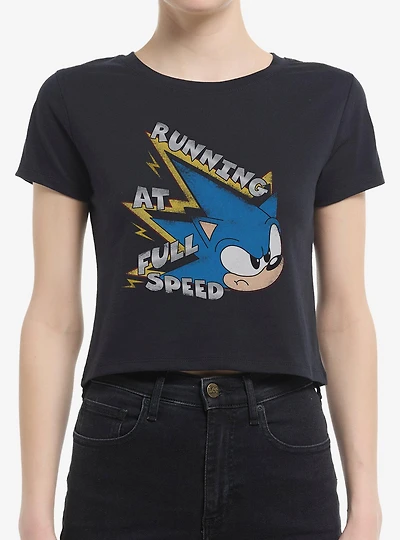 Sonic The Hedgehog Running At Full Speed Womens Baby T-Shirt