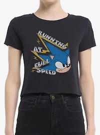 Sonic The Hedgehog Running At Full Speed Womens Baby T-Shirt