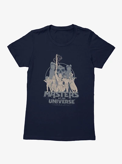 Masters Of The Universe He-Man Castle Grayskull Group Shot Womens T-Shirt
