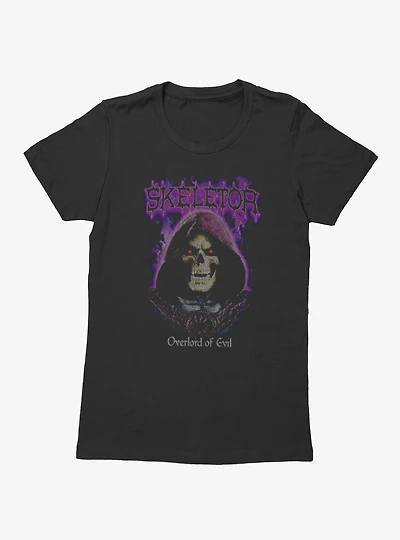 Masters Of The Universe Skeletor Overlord Evil Purple Flames Womens T-Shirt