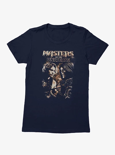 Masters Of The Universe He-Man Face-Off With Skeletor Womens T-Shirt